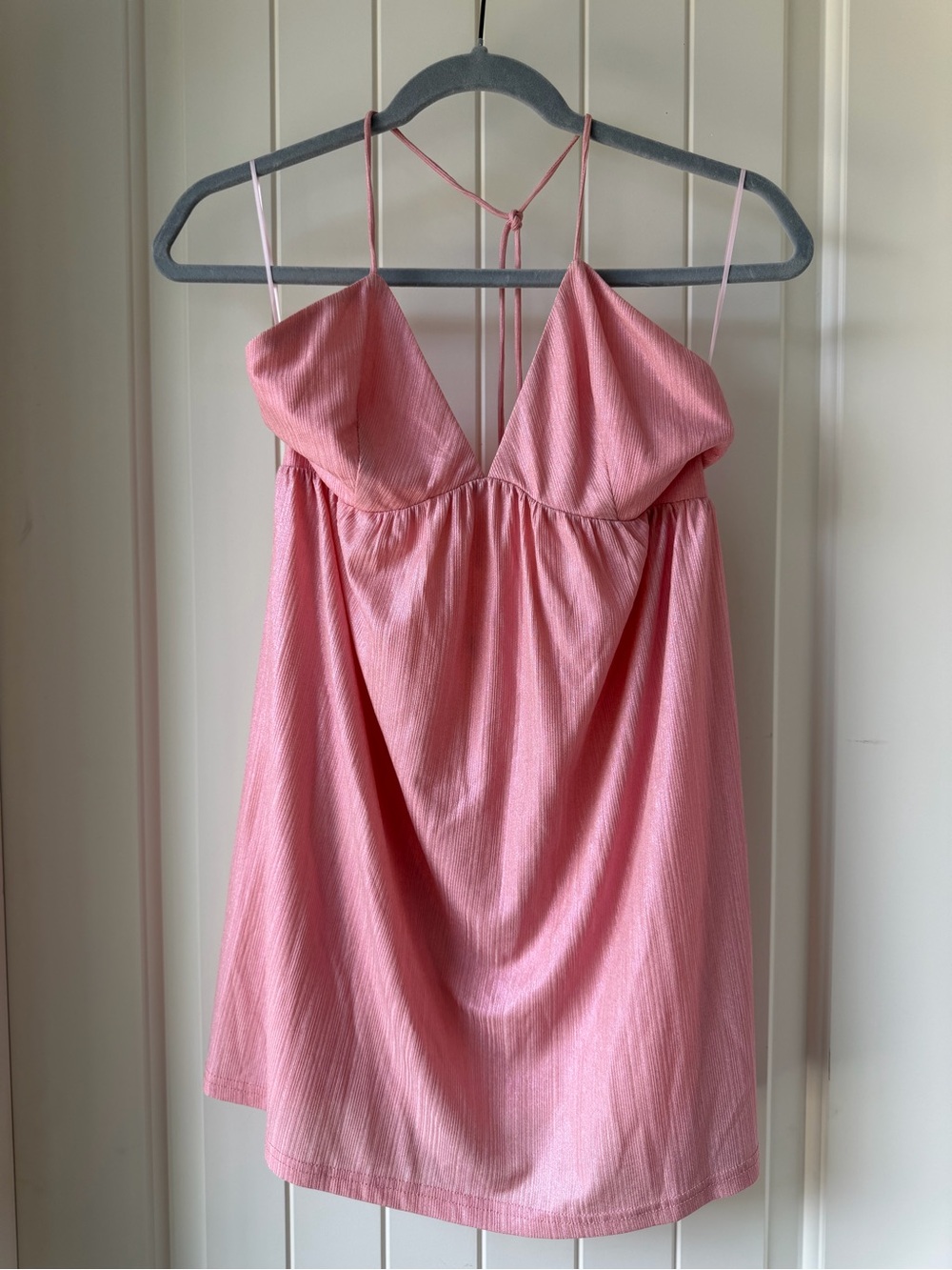 superdown Pink Spaghetti-Strap Mini Dress